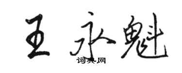 駱恆光王永魁行書個性簽名怎么寫