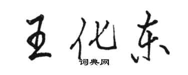 駱恆光王化東行書個性簽名怎么寫