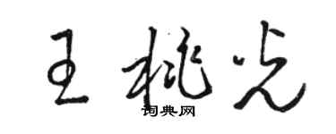 駱恆光王桃光草書個性簽名怎么寫