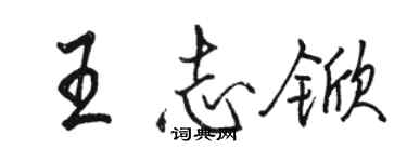 駱恆光王志杴行書個性簽名怎么寫