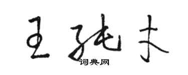 駱恆光王純才草書個性簽名怎么寫