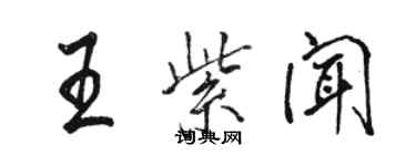 駱恆光王紫聞行書個性簽名怎么寫