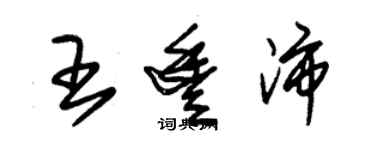 朱錫榮王豐沛草書個性簽名怎么寫