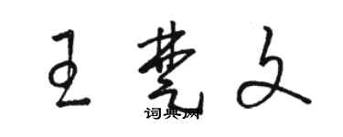 駱恆光王楚文草書個性簽名怎么寫