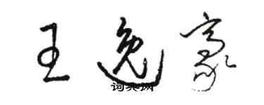 駱恆光王逸豪草書個性簽名怎么寫