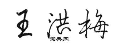 駱恆光王洪梅行書個性簽名怎么寫