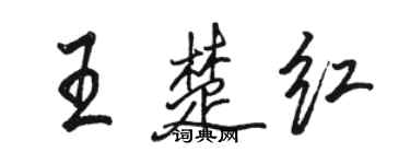駱恆光王楚紅行書個性簽名怎么寫