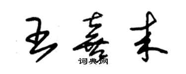 朱錫榮王喜來草書個性簽名怎么寫