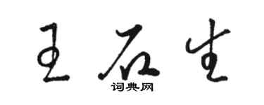 駱恆光王石生草書個性簽名怎么寫