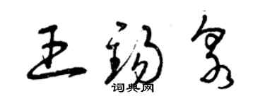 曾慶福王錫泉草書個性簽名怎么寫