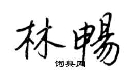 王正良林暢行書個性簽名怎么寫