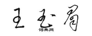 駱恆光王玉眉草書個性簽名怎么寫