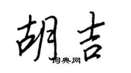 王正良胡吉行書個性簽名怎么寫