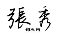 王正良張秀行書個性簽名怎么寫