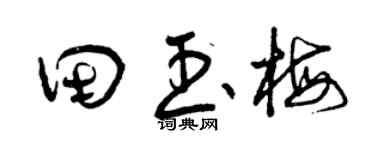 曾慶福田玉梅草書個性簽名怎么寫
