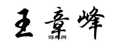胡問遂王章峰行書個性簽名怎么寫