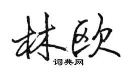 駱恆光林歐行書個性簽名怎么寫