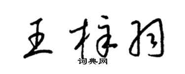 梁錦英王梓羽草書個性簽名怎么寫