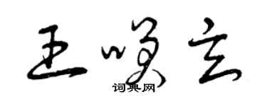 曾慶福王笑玄草書個性簽名怎么寫