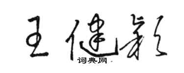 駱恆光王健穎草書個性簽名怎么寫