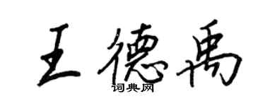 王正良王德禹行書個性簽名怎么寫