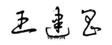 曾慶福王建昌草書個性簽名怎么寫