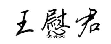 王正良王慰君行書個性簽名怎么寫
