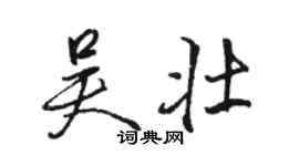 駱恆光吳壯行書個性簽名怎么寫