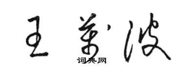 駱恆光王萬波草書個性簽名怎么寫