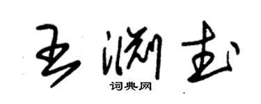 朱錫榮王淵武草書個性簽名怎么寫