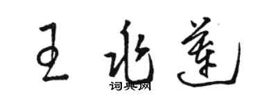 駱恆光王兆蓮草書個性簽名怎么寫