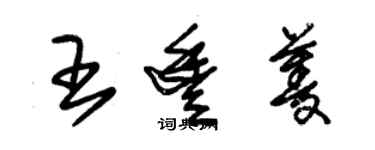 朱錫榮王豐菱草書個性簽名怎么寫