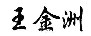 胡問遂王金洲行書個性簽名怎么寫