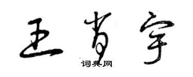 曾慶福王肖宇草書個性簽名怎么寫