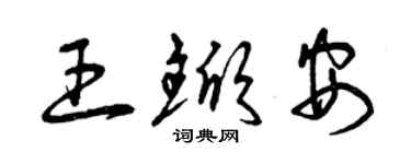 曾慶福王杴安草書個性簽名怎么寫