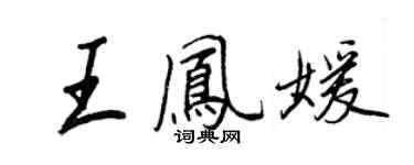 王正良王鳳媛行書個性簽名怎么寫