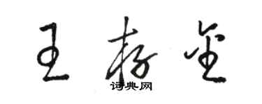 駱恆光王存金草書個性簽名怎么寫