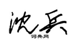 朱錫榮沈兵草書個性簽名怎么寫