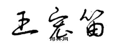 曾慶福王宏笛草書個性簽名怎么寫