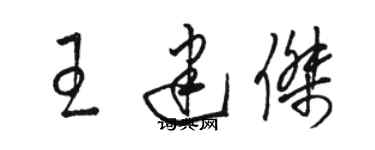 駱恆光王建傑草書個性簽名怎么寫