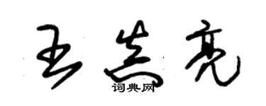 朱錫榮王真亮草書個性簽名怎么寫