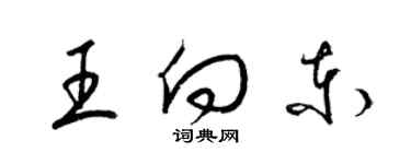 梁錦英王向東草書個性簽名怎么寫