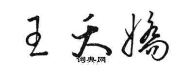 駱恆光王夭嬌草書個性簽名怎么寫