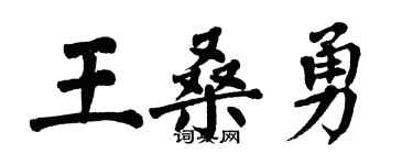 翁闓運王桑勇楷書個性簽名怎么寫