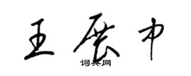 梁錦英王展中草書個性簽名怎么寫