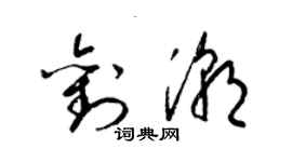 梁錦英劉潮草書個性簽名怎么寫