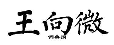 翁闓運王向微楷書個性簽名怎么寫