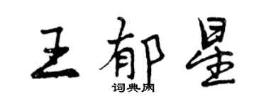 曾慶福王郁星行書個性簽名怎么寫