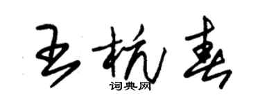 朱錫榮王杭春草書個性簽名怎么寫