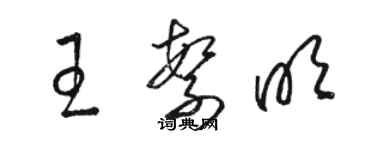 駱恆光王繁明草書個性簽名怎么寫